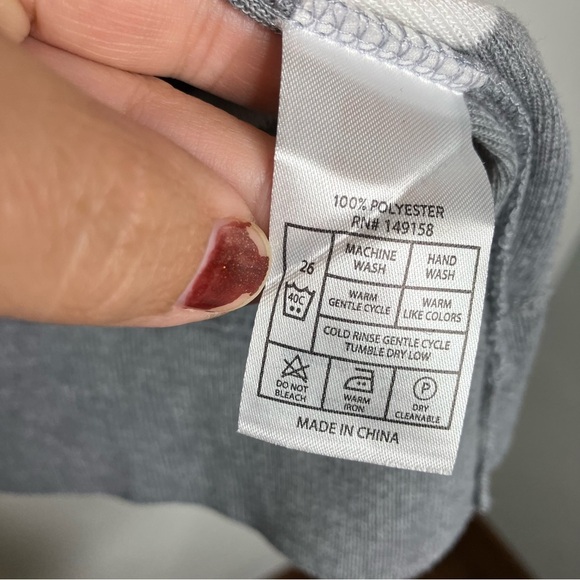 Better unsaid gray & white striped collared sweater women’s size large business - Picture 5 of 7